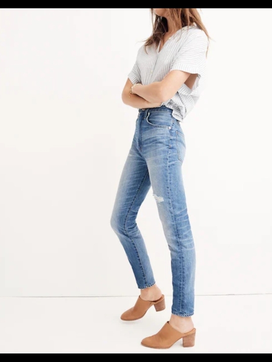 Madewell Denim - Madewell rigid skinny Distressed cotton jeans size 26 Napa wash